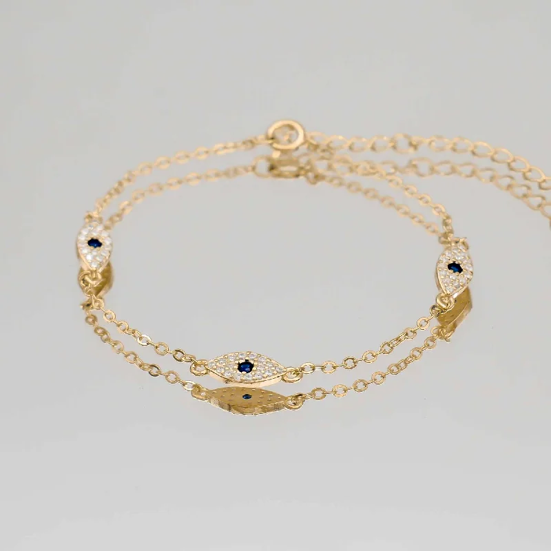 Solid Gold Bangles with Intricate EngravingsZara Eye Bracelet