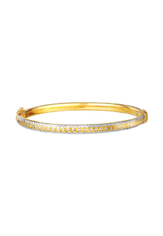 Enamel - Coated Bangles in Vibrant ColorsTOMEI Dual-Tone Thin Bangle, Yellow Gold 916