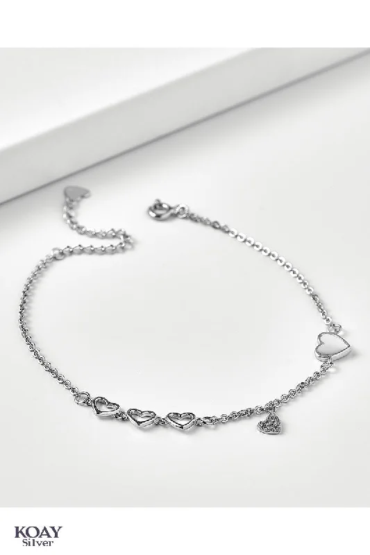 Stackable Bangle Sets for a Trendy LookWhite Heart Bracelet