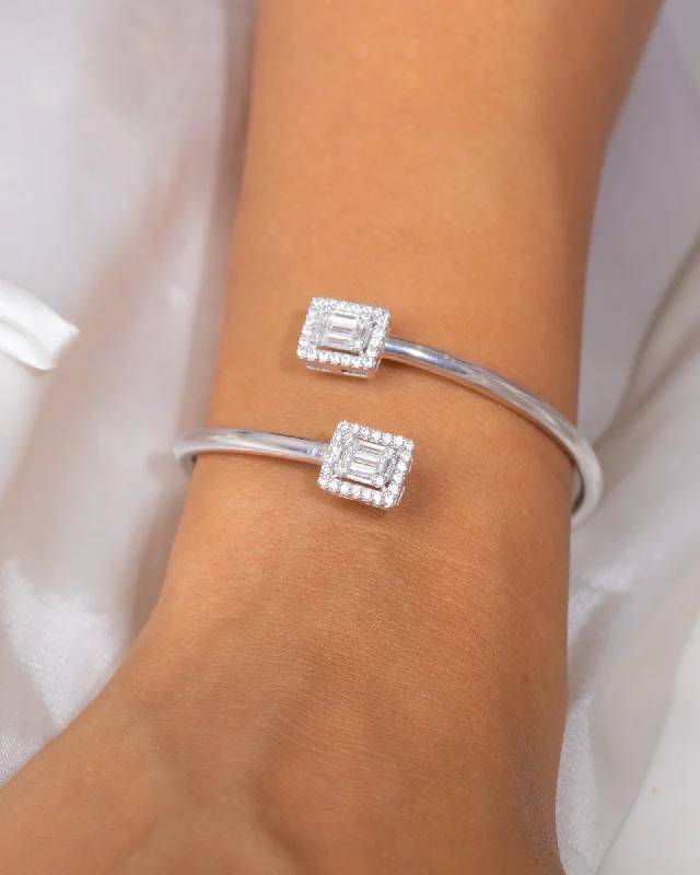 Stackable Bangle Sets for a Trendy LookDouble Square Bangle