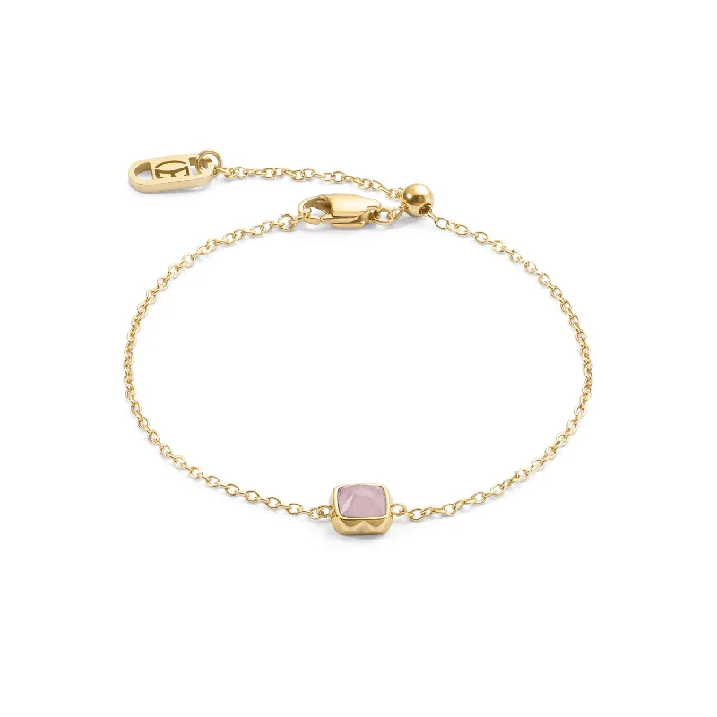 Enamel - Coated Bangles in Vibrant ColorsCoeur De Lion Gold October Birthstone Rose Quartz Bracelet