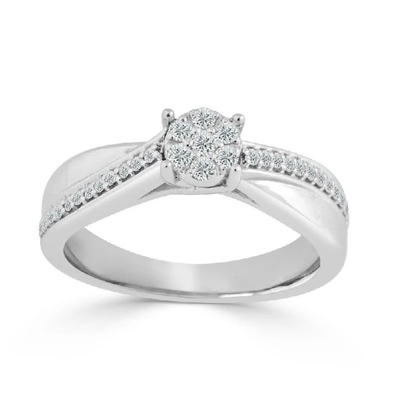 Affordable Engagement Rings with High - Quality Simulated DiamondsAuriya 1/4ctw Diamond Engagement Ring 14k Gold