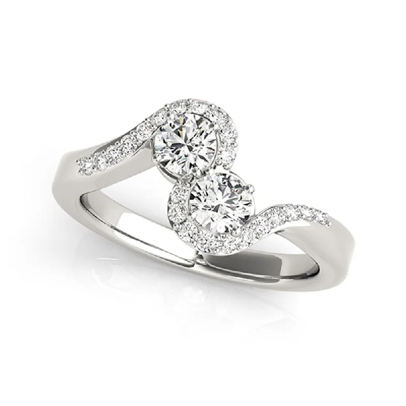 Minimalist Engagement Rings for a Simple and Elegant LookAuriya 14k Gold 1/2ctw Round Two-stone Diamond Engagement Ring