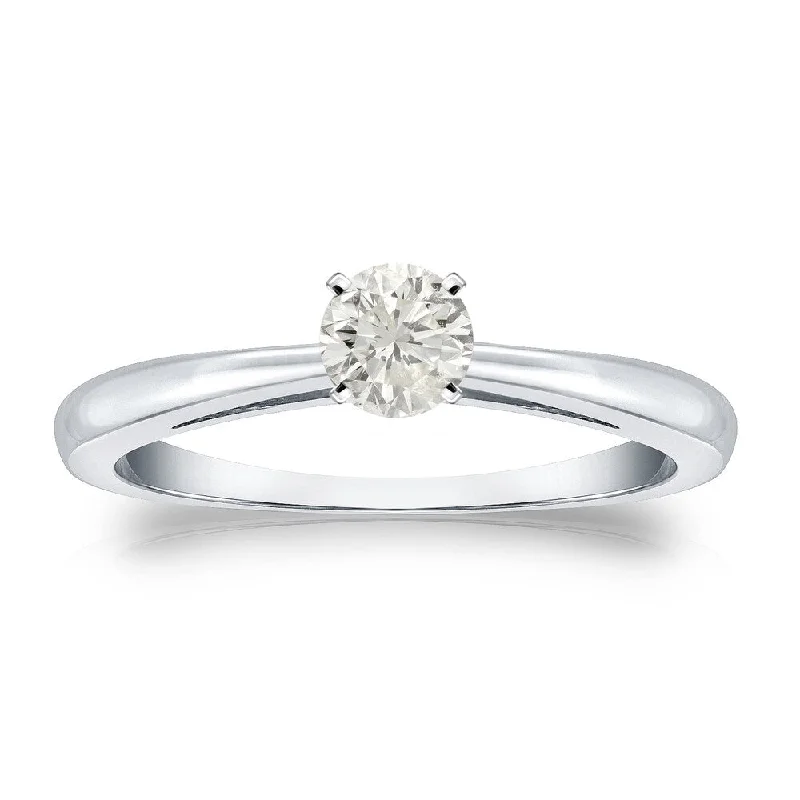 Minimalist Engagement Rings for a Simple and Elegant LookAuriya 14k Gold 1/4 carat TW Round Solitaire Diamond Engagement Ring