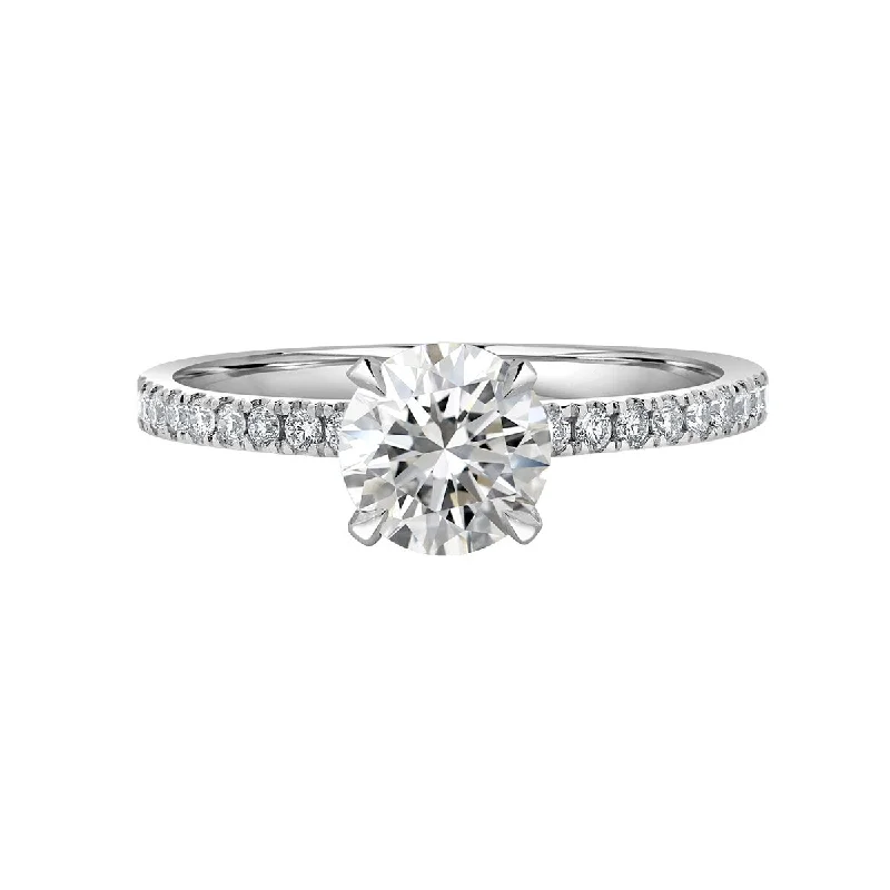 Affordable Engagement Rings with High - Quality Simulated DiamondsAuriya Lab Grown 1 1/3 ct Round-cut Hidden Halo Diamond Engagement Ring in 14k Gold Certified (H-I, VS1-VS2)