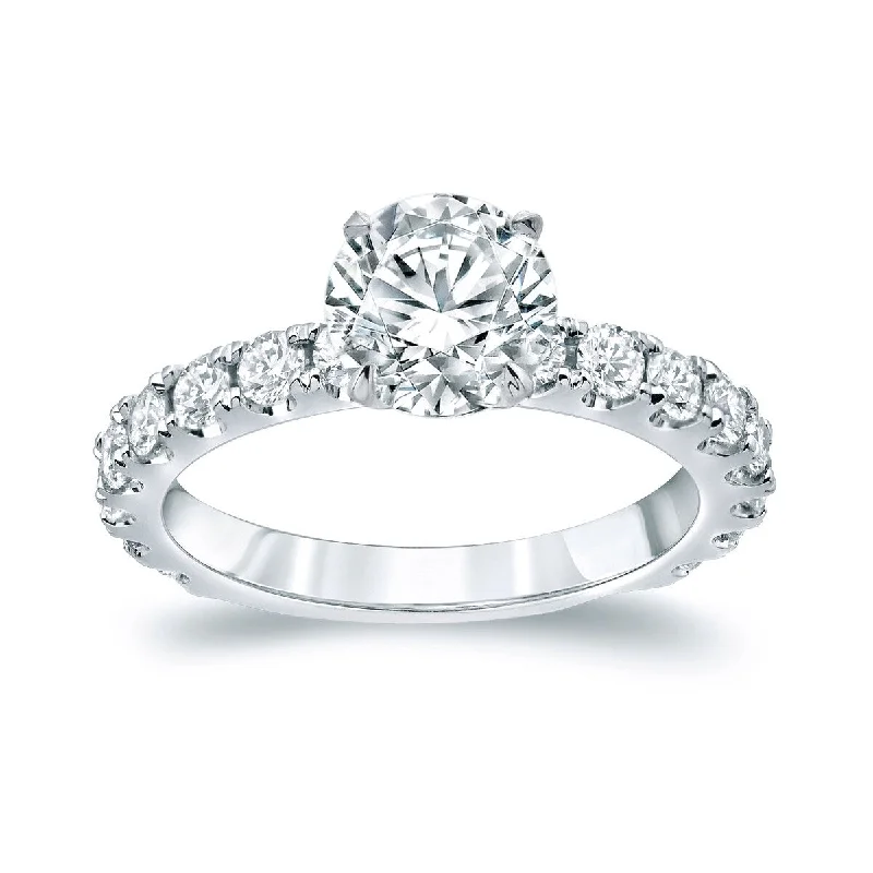 Minimalist Engagement Rings for a Simple and Elegant LookAuriya Platinum Classic 2 1/2ctw Round Diamond Engagement Ring Certified (H-I, SI1-SI2)