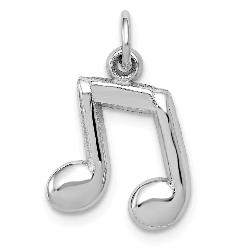 Initial Letter Pendants for a Personalized Touch14k White Gold 2D Double Music Note Charm