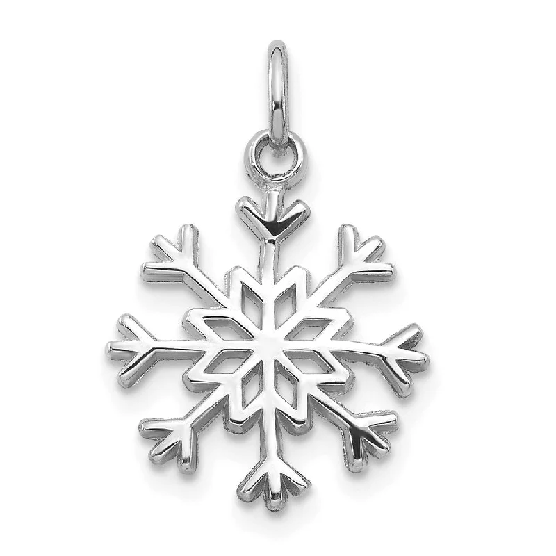 Gemstone - Encrusted Pendants with a Sparkling Centerpiece14k White Gold Breckenridge Snowflake Pendant, 9/16 Inch