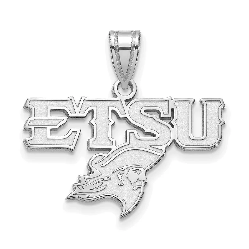 Animal - Shaped Pendants in Sterling Silver14K White Gold East Tennessee State ETSU Medium Pendant