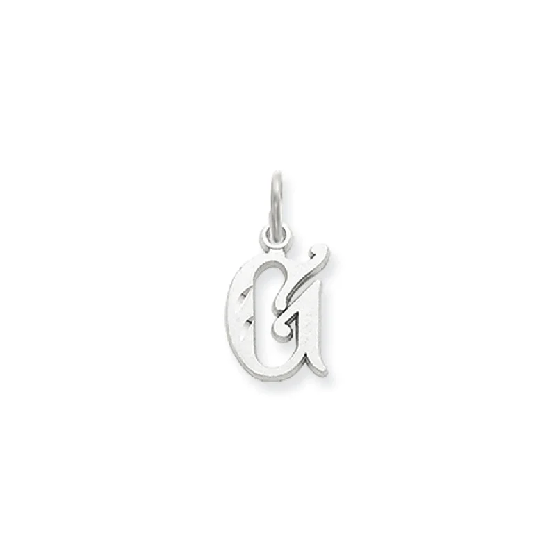 Initial Letter Pendants for a Personalized Touch14k White Gold, Isabelle Collection, Mini Letter G Initial Charm