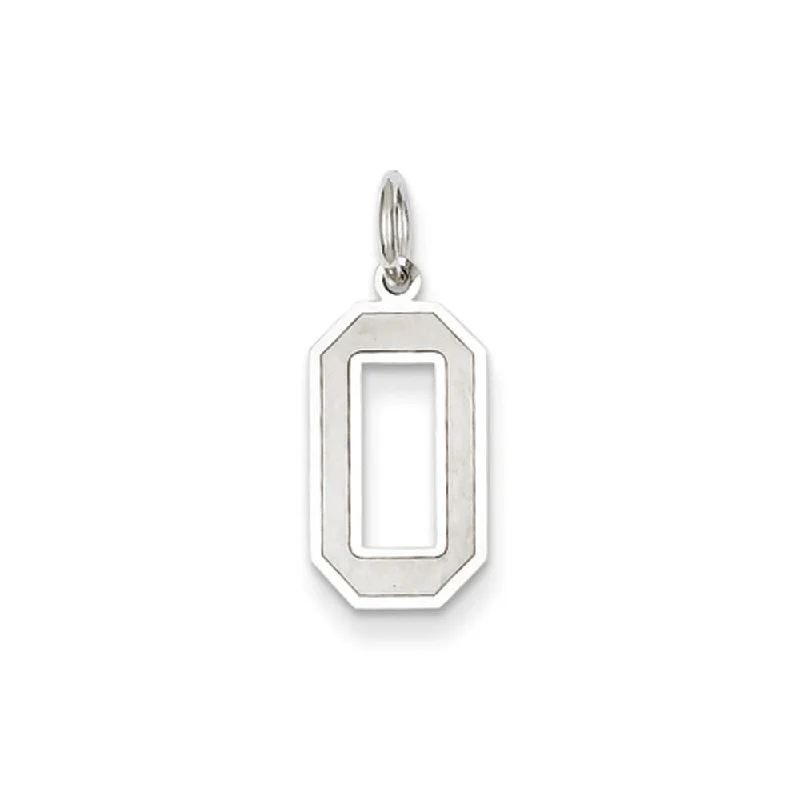 Gemstone - Encrusted Pendants with a Sparkling Centerpiece14k White Gold, Jersey Collection, Medium Number 0 Pendant