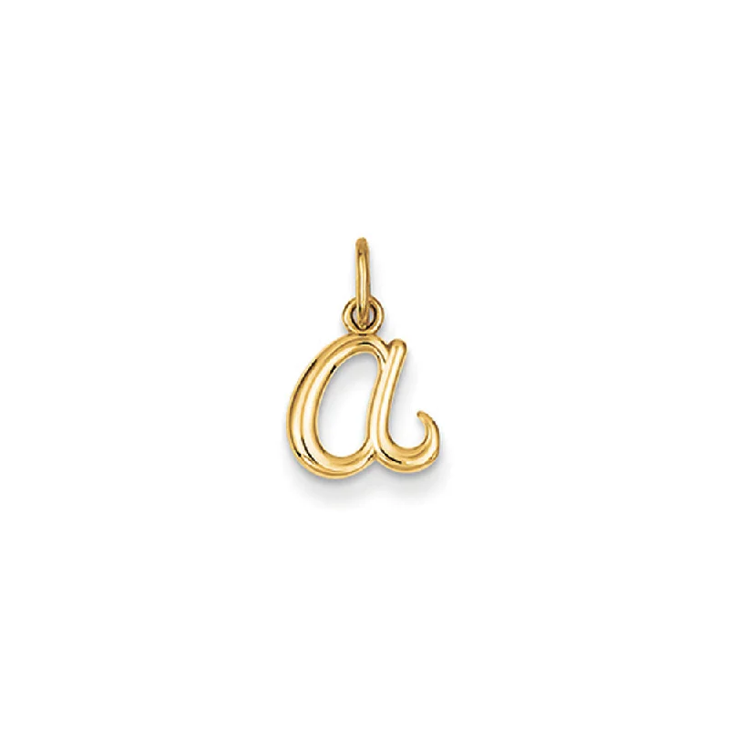 Initial Letter Pendants for a Personalized Touch14k Yellow Gold, Claire Collection Mini Lower Case Initial A Charm