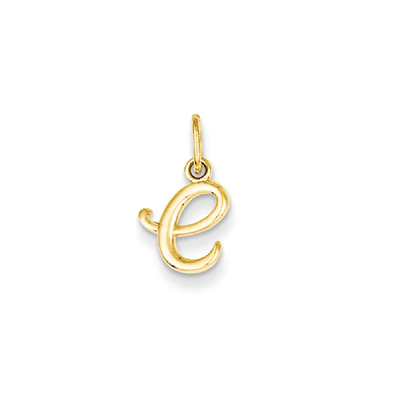 Animal - Shaped Pendants in Sterling Silver14k Yellow Gold, Claire Collection Mini Lower Case Initial E Charm