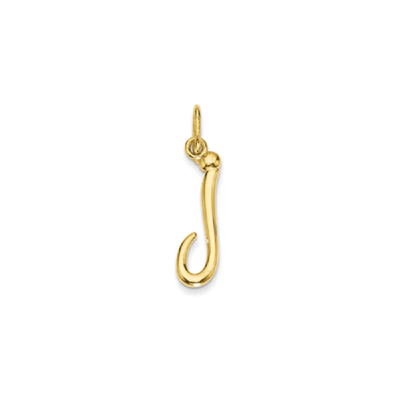 Initial Letter Pendants for a Personalized Touch14k Yellow Gold, Claire Collection Mini Lower Case Initial J Charm