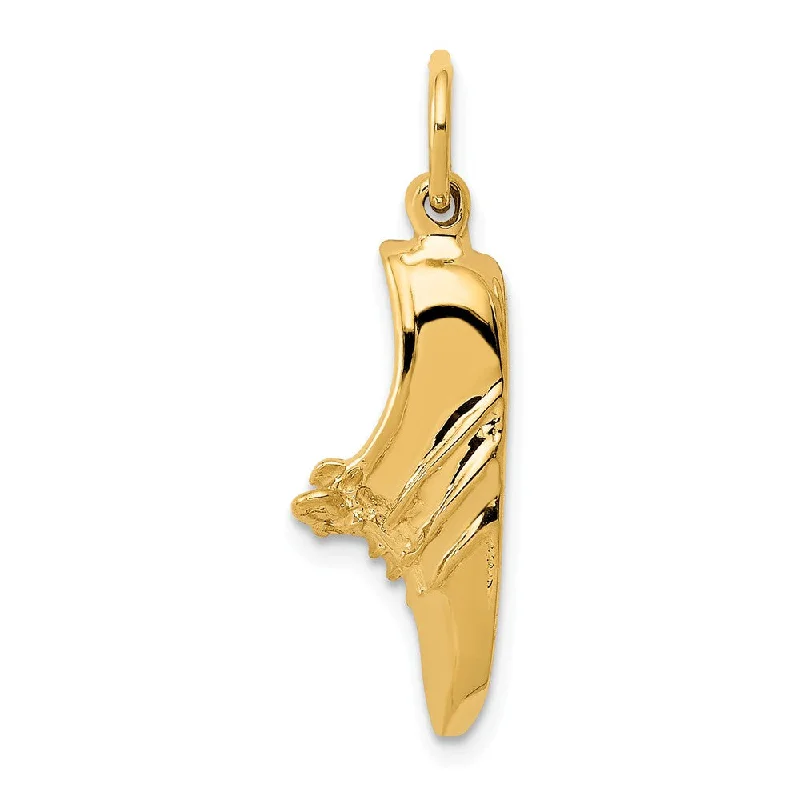 Religious Pendants with Cross or Star of David Designs14k Yellow Gold Jogging Shoe Profile Charm