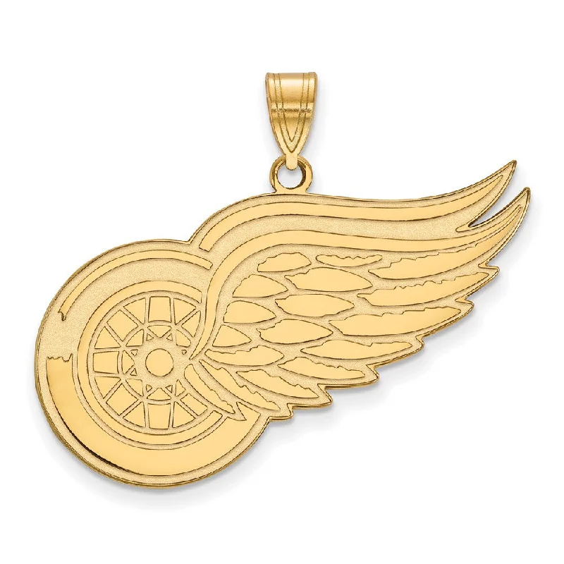 Gemstone - Encrusted Pendants with a Sparkling Centerpiece14k Yellow Gold NHL Detroit Red Wings XL Pendant