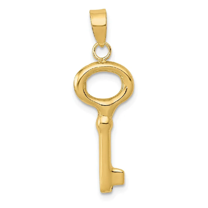 Animal - Shaped Pendants in Sterling Silver14k Yellow Gold Round Top Key Pendant, 10mm