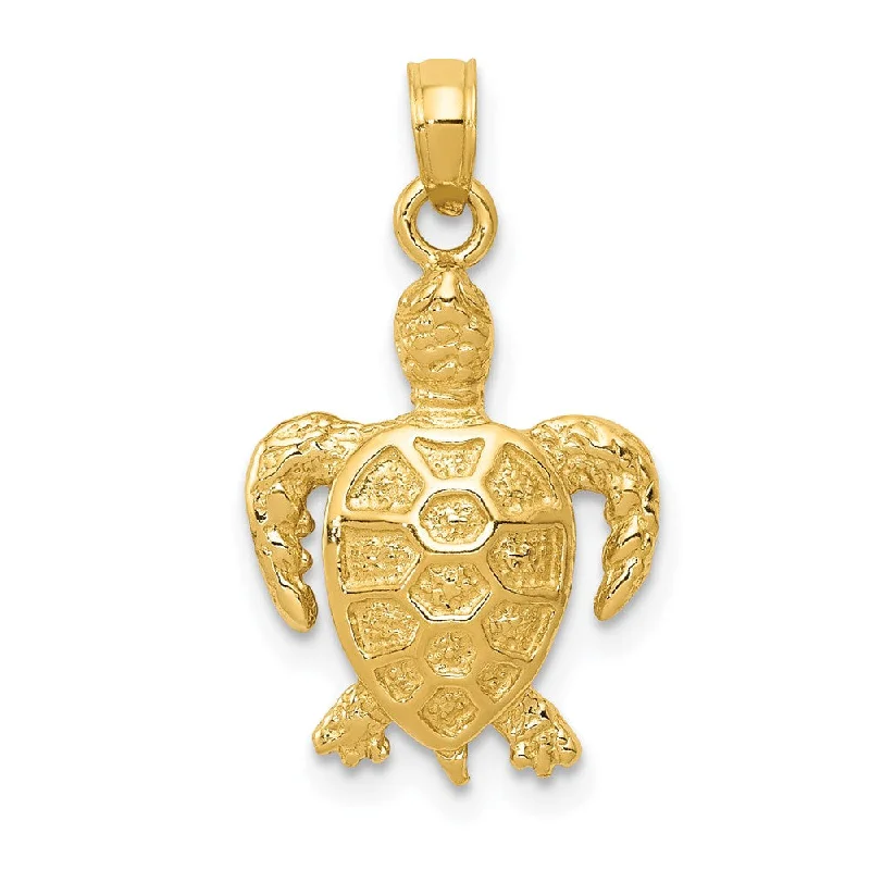 Initial Letter Pendants for a Personalized Touch14k Yellow Gold Sea Turtle Pendant