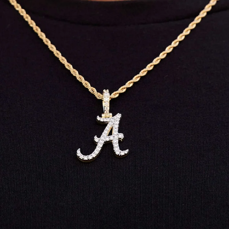 Heart - Shaped Pendant Necklaces with Birthstone InlaysAlabama Crimson Tide Official NCAA Micro Logo Pendant - Yellow Gold