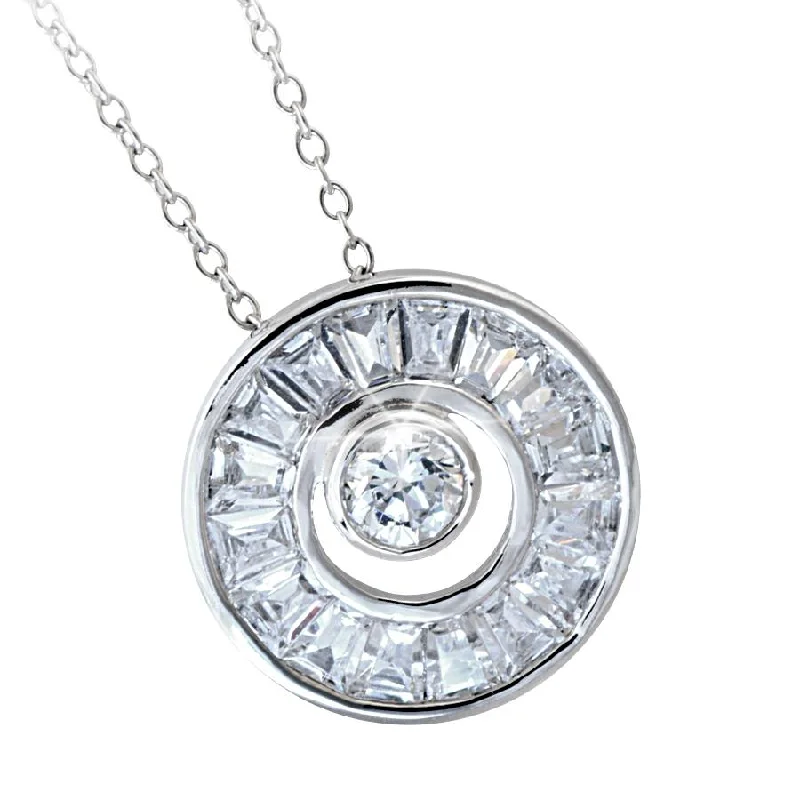 Locket Pendant Necklaces with Personalized EngravingsBaguette Pendant