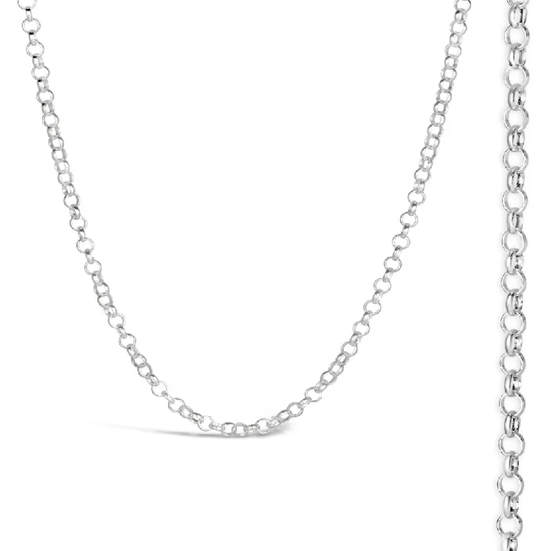 Crystal - Embellished Pendant Necklaces for a Glamorous LookBelcher Chain White Gold