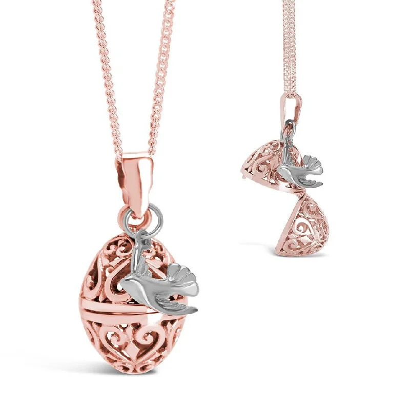 Zodiac Sign Pendant Necklaces for Astrology EnthusiastsBird Locket Rose Gold + Secret Message