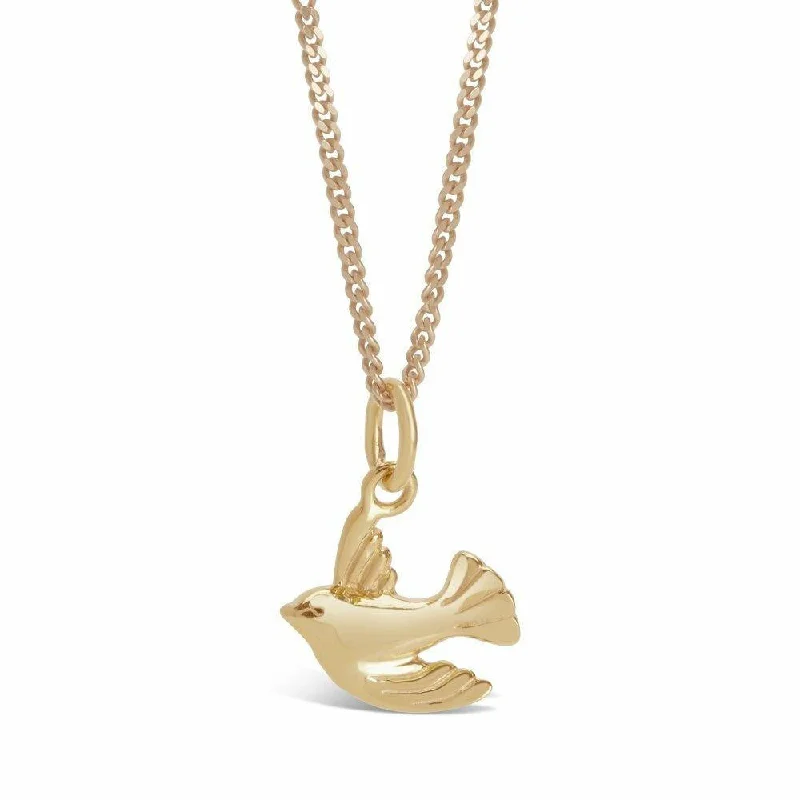 Nature - Inspired Pendant Necklaces with Leaf or Flower DesignsBird Pendant | Gold