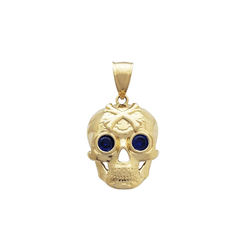 Initial Letter Pendants for a Personalized TouchBlue-Eyed Skull Pendant (14K)