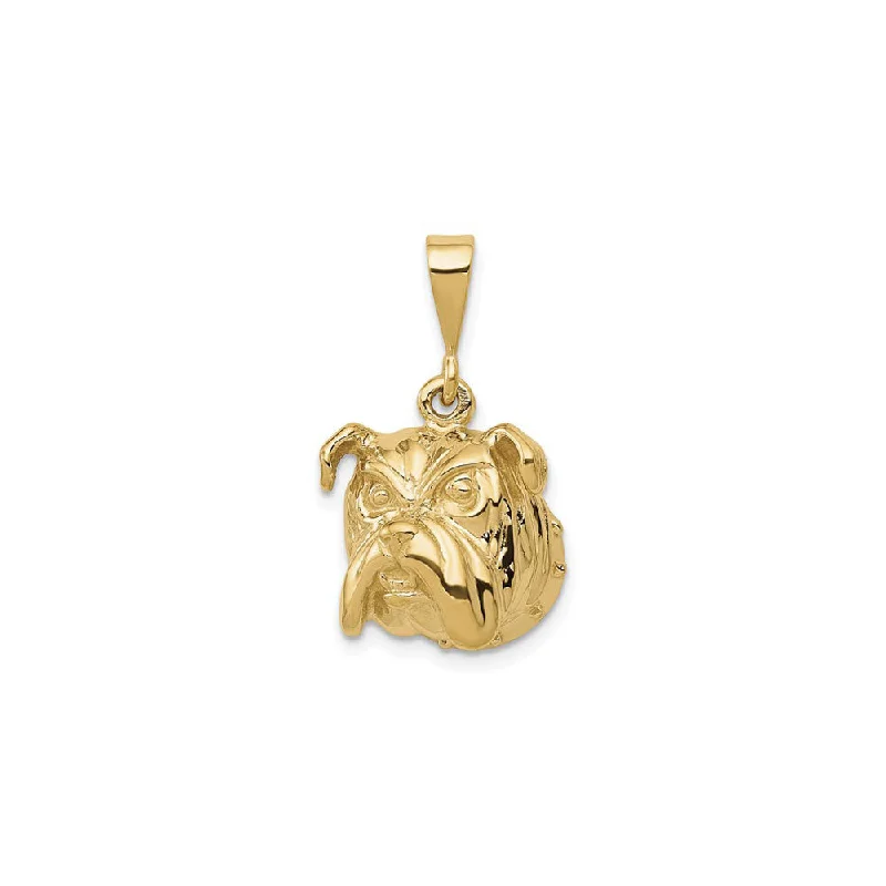 Charm Pendants with Multiple Small Decorative ElementsBulldog Head Pendant (14K)