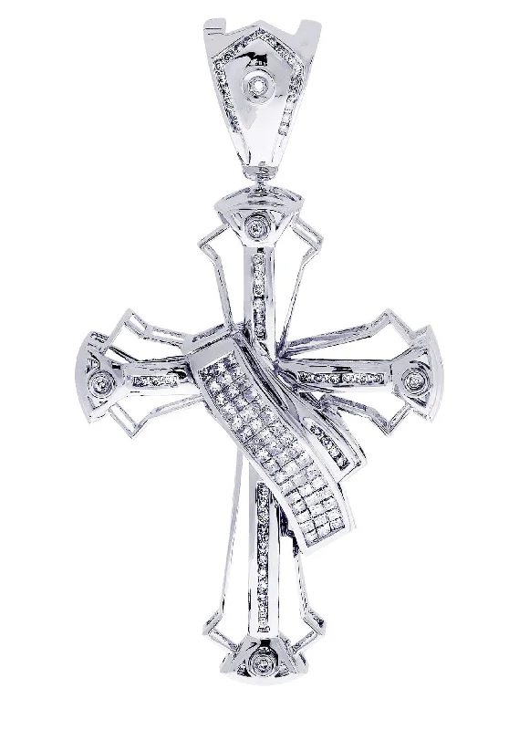 Zodiac Sign Pendant Necklaces for Astrology EnthusiastsDiamond Cross Pendant| 1.65 Carats| 18.02 Grams