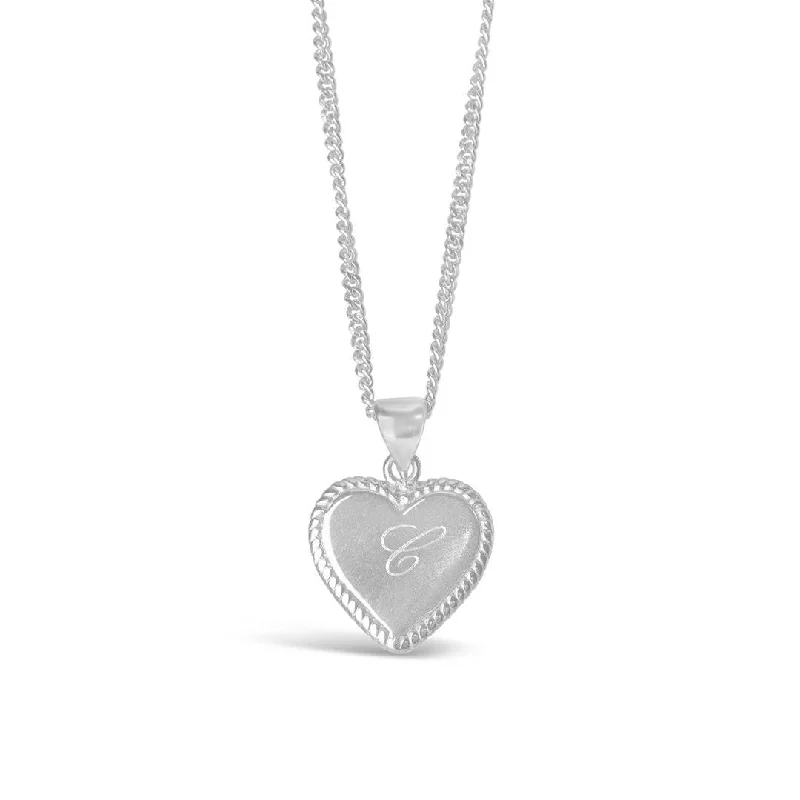 Zodiac Sign Pendant Necklaces for Astrology EnthusiastsEngravable Heart Necklace | Silver