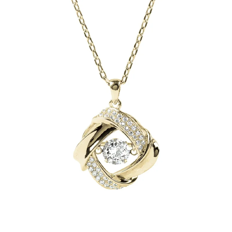 Crystal - Embellished Pendant Necklaces for a Glamorous LookGolden Allure 'Dancing' Pendant