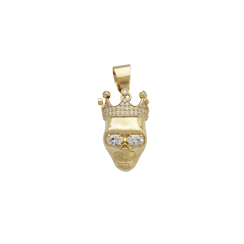 Initial Letter Pendants for a Personalized TouchIced-Out Crown Skull Pendant (14K)