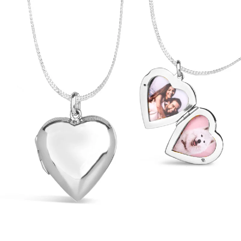 Zodiac Sign Pendant Necklaces for Astrology EnthusiastsLarge 2 Photo Heart Locket  Silver + Photos