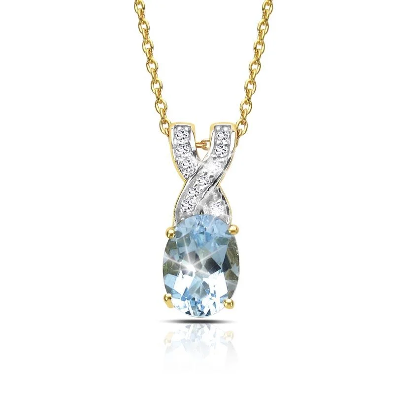 Zodiac Sign Pendant Necklaces for Astrology EnthusiastsMajorelle Blue Topaz Pendant