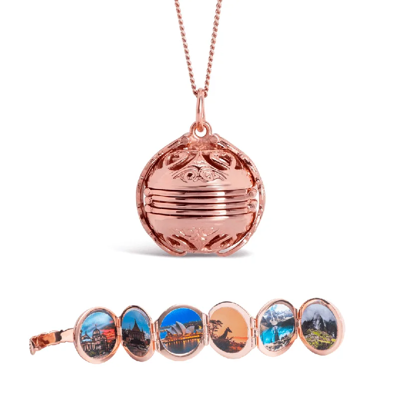 Nature - Inspired Pendant Necklaces with Leaf or Flower DesignsMemory Keeper Locket® | Rose Gold