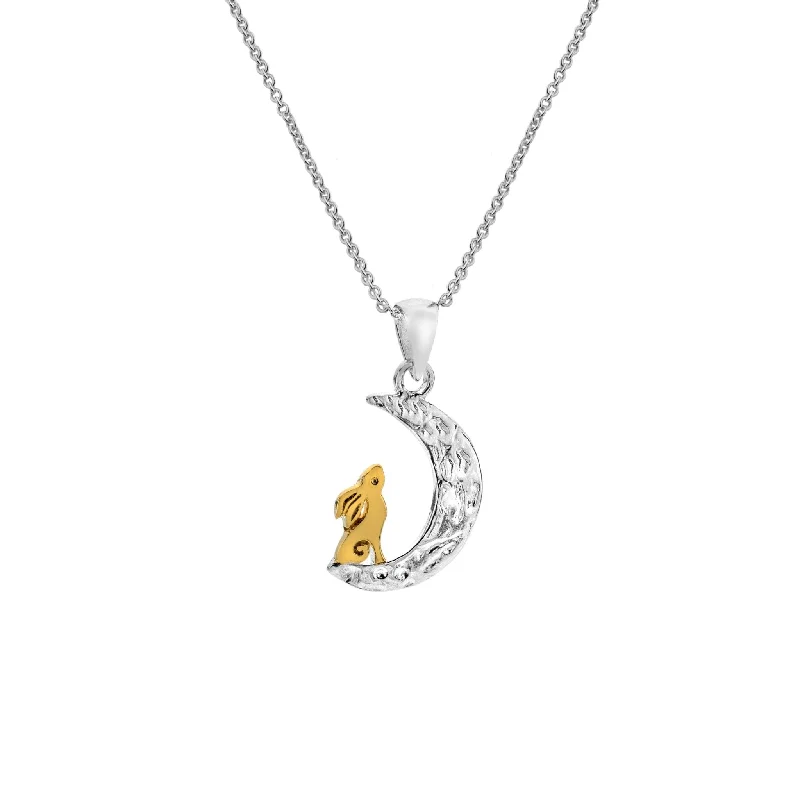 Crystal - Embellished Pendant Necklaces for a Glamorous LookMystical Hare Moon Pendant