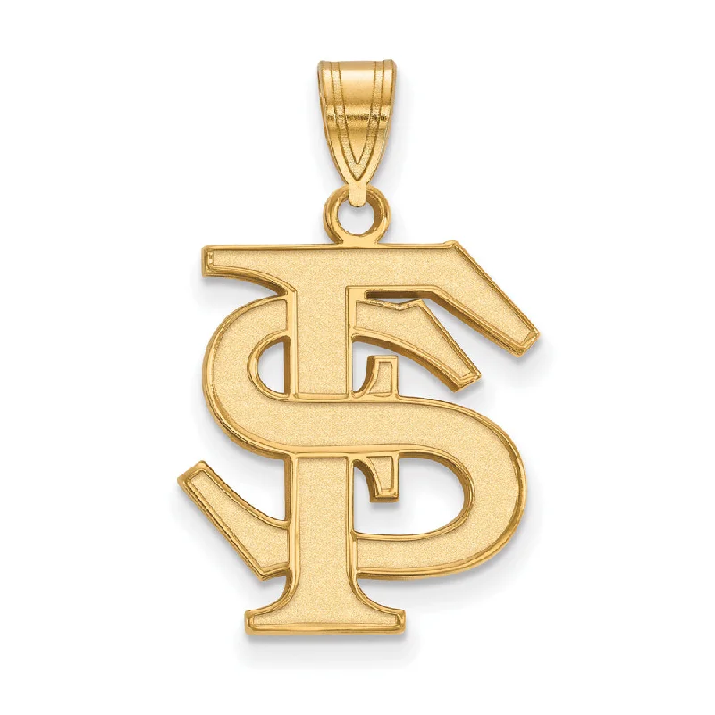 Initial Letter Pendants for a Personalized Touch14k Yellow Gold Florida State Large 'FS' Pendant