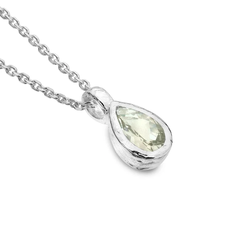 Crystal - Embellished Pendant Necklaces for a Glamorous LookOcean Droplet Quartz Pendant