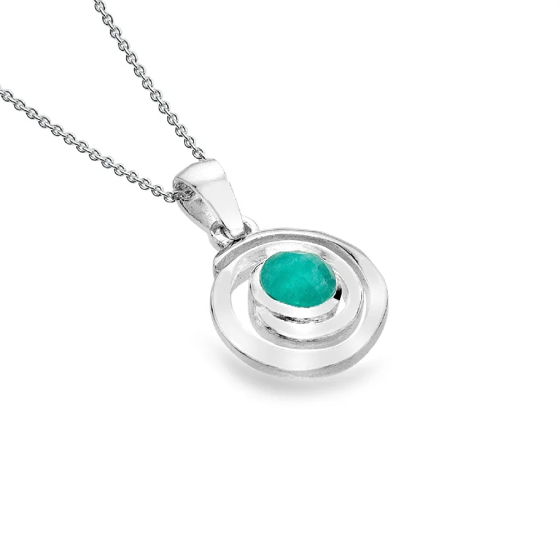 Crystal - Embellished Pendant Necklaces for a Glamorous LookOcean Swirl Pendant