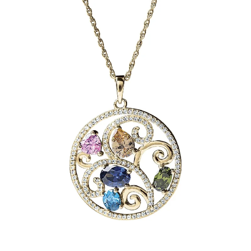 Crystal - Embellished Pendant Necklaces for a Glamorous LookPicasso Golden Pendant