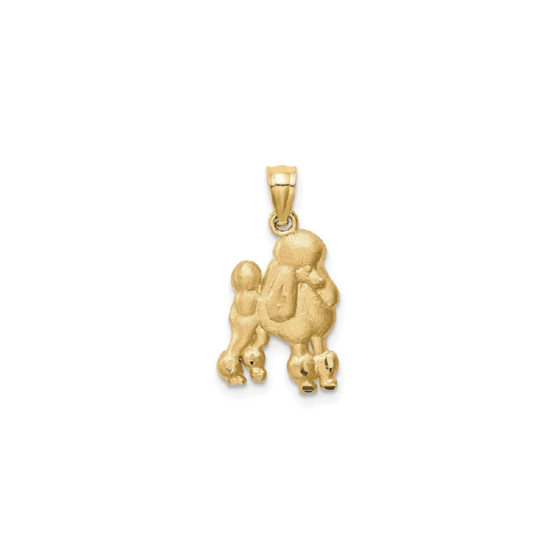 Animal - Shaped Pendants in Sterling SilverPoodle Dog Matte Finish Pendant (14K)