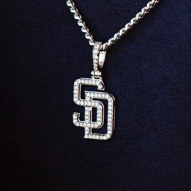 Zodiac Sign Pendant Necklaces for Astrology EnthusiastsSan Diego Padres Official MLB Micro Logo Pendant in White Gold