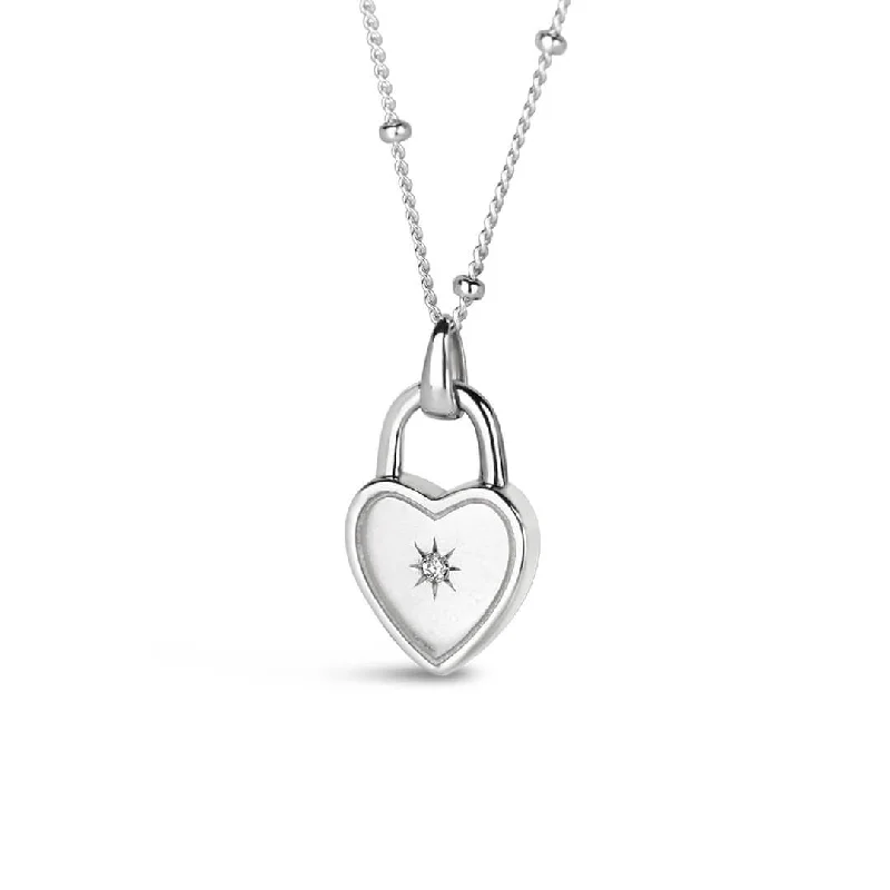 Zodiac Sign Pendant Necklaces for Astrology EnthusiastsSilver Small Heart Diamond Necklace