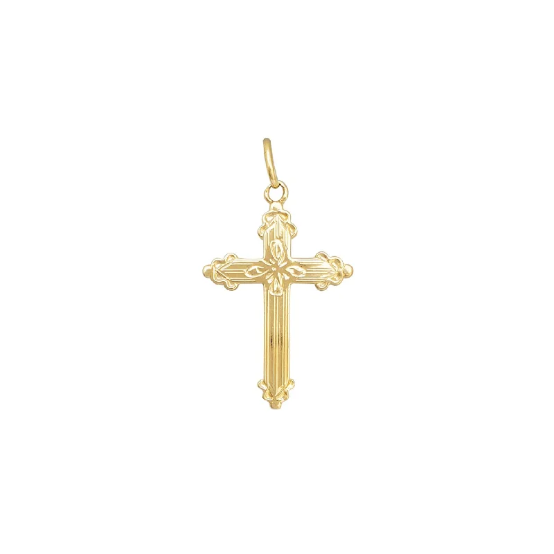 Animal - Shaped Pendants in Sterling SilverTextured Budded Cross Pendant (14K)