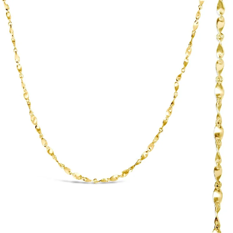 Nature - Inspired Pendant Necklaces with Leaf or Flower DesignsTwist Chain | Gold