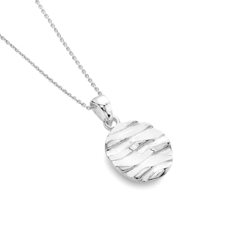 Crystal - Embellished Pendant Necklaces for a Glamorous LookWater Ripple Pendant