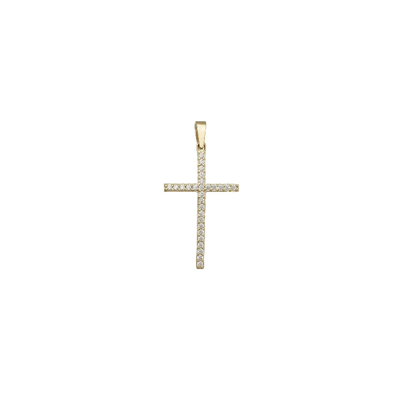 Animal - Shaped Pendants in Sterling SilverSingle Row CZ Cross Pendant (14K)